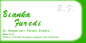 bianka furedi business card