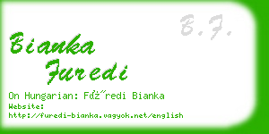 bianka furedi business card